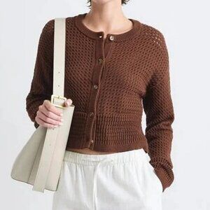 RW&CO women's brown knit cardigan XS